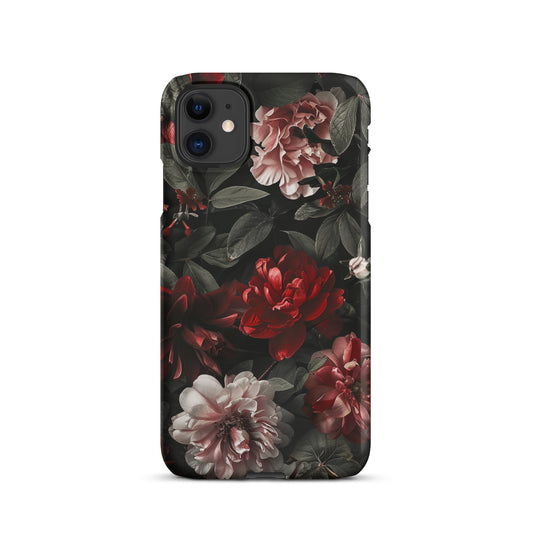 Pink Red Floral Snap case for iPhone