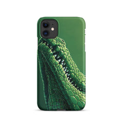 Green Crocodile Snap case for iPhone