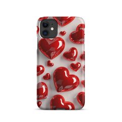 Red Hearts Snap case for iPhone