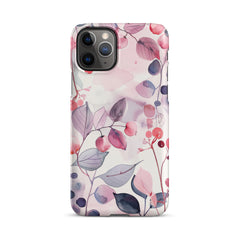 Pink Floral Snap case for iPhone