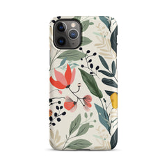 Botanical leaves Snap case for iPhone