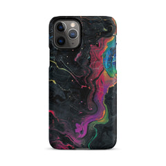 Black rainbow Snap case for iPhone