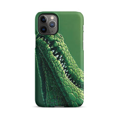 Green Crocodile Snap case for iPhone