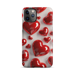 Red Hearts Snap case for iPhone