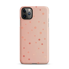 Peach Dots Snap case for iPhone