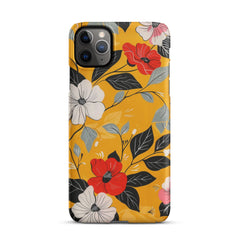 Yellow Floral Snap case for iPhone