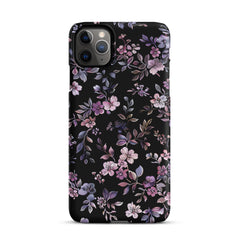 Black Floral Snap case for iPhone