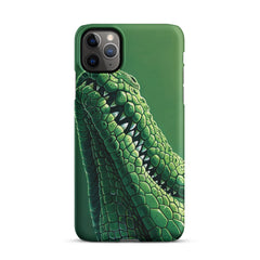 Green Crocodile Snap case for iPhone