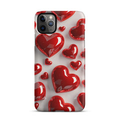 Red Hearts Snap case for iPhone