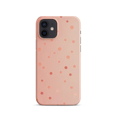 Peach Dots Snap case for iPhone