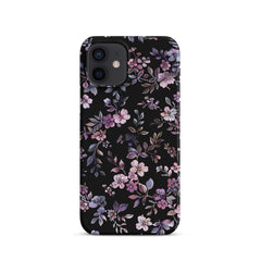 Black Floral Snap case for iPhone