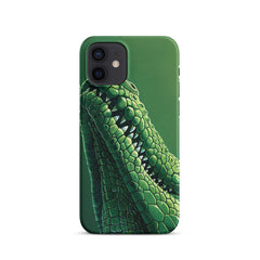 Green Crocodile Snap case for iPhone