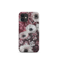 Red Floral Snap case for iPhone