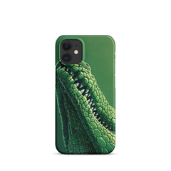 Green Crocodile Snap case for iPhone