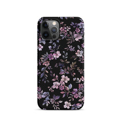 Black Floral Snap case for iPhone