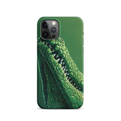 Green Crocodile Snap case for iPhone