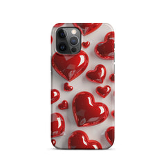 Red Hearts Snap case for iPhone