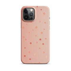 Peach Dots Snap case for iPhone