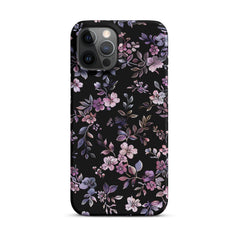 Black Floral Snap case for iPhone