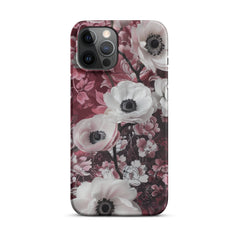 Red Floral Snap case for iPhone