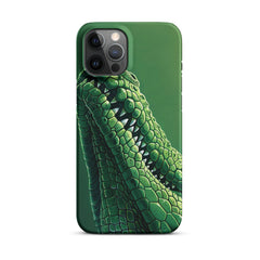 Green Crocodile Snap case for iPhone