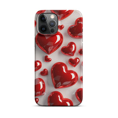 Red Hearts Snap case for iPhone