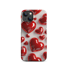 Red Hearts Snap case for iPhone