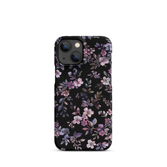 Black Floral Snap case for iPhone