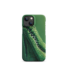 Green Crocodile Snap case for iPhone