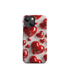 Red Hearts Snap case for iPhone