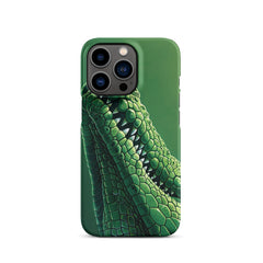 Green Crocodile Snap case for iPhone