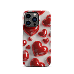 Red Hearts Snap case for iPhone