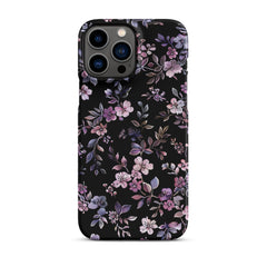 Black Floral Snap case for iPhone