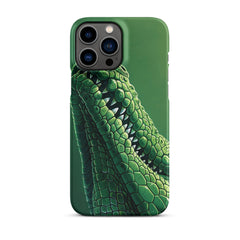 Green Crocodile Snap case for iPhone