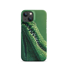 Green Crocodile Snap case for iPhone