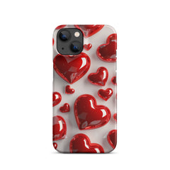 Red Hearts Snap case for iPhone