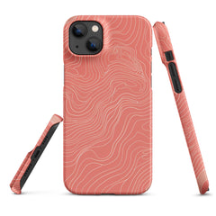 Coral Pink Snap case for iPhone