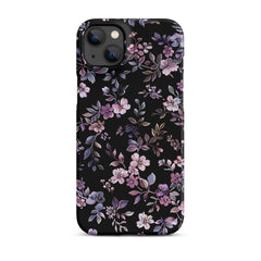 Black Floral Snap case for iPhone