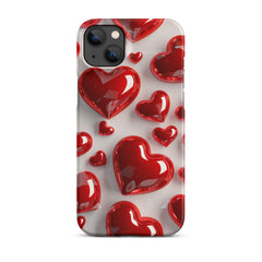 Red Hearts Snap case for iPhone