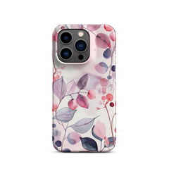 Pink Floral Snap case for iPhone