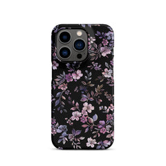 Black Floral Snap case for iPhone