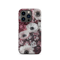 Red Floral Snap case for iPhone