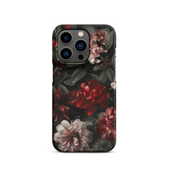 Pink Red Floral Snap case for iPhone