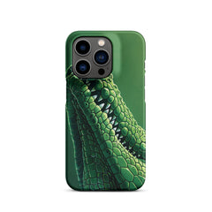 Green Crocodile Snap case for iPhone