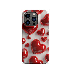 Red Hearts Snap case for iPhone