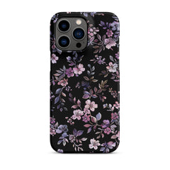 Black Floral Snap case for iPhone