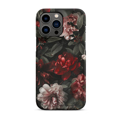 Pink Red Floral Snap case for iPhone