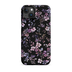 Black Floral Snap case for iPhone