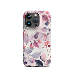 Pink Floral Snap case for iPhone