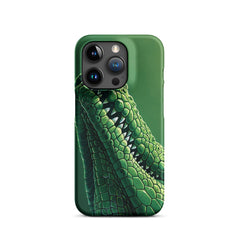 Green Crocodile Snap case for iPhone